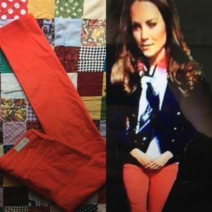 AG Adriano Goldschmied Skinny Ankle Leggings Jeans  TRENDING POP OF CORAL COLOR